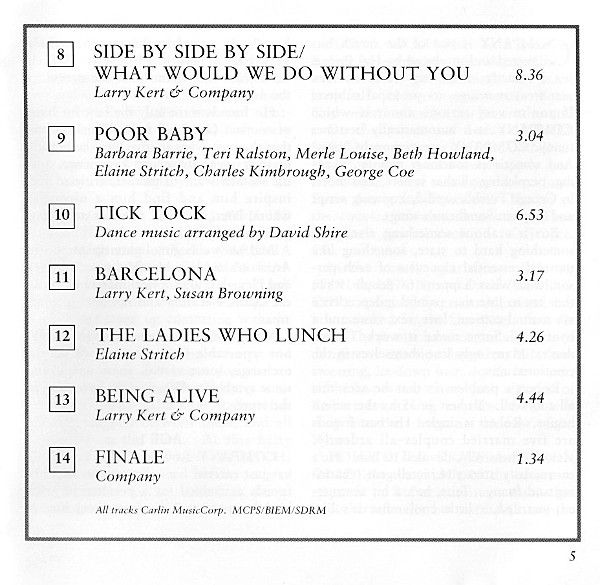 Inner 3. Company: A Musical Comedy (London Cast Recording)