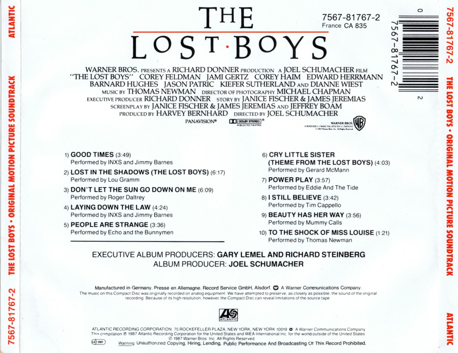 The Lost Boys: Original Motion Picture Soundtrack