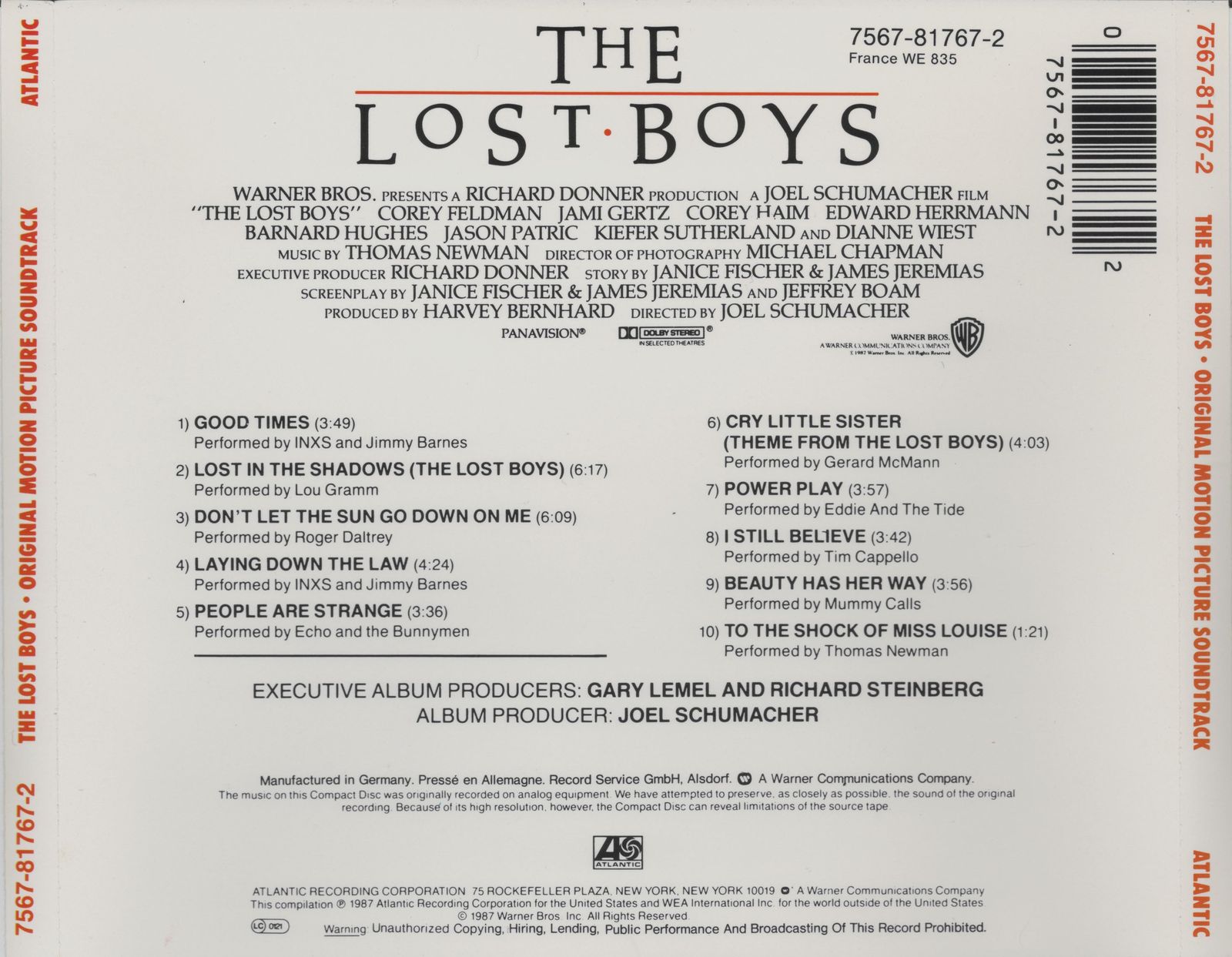 The Lost Boys: Original Motion Picture Soundtrack