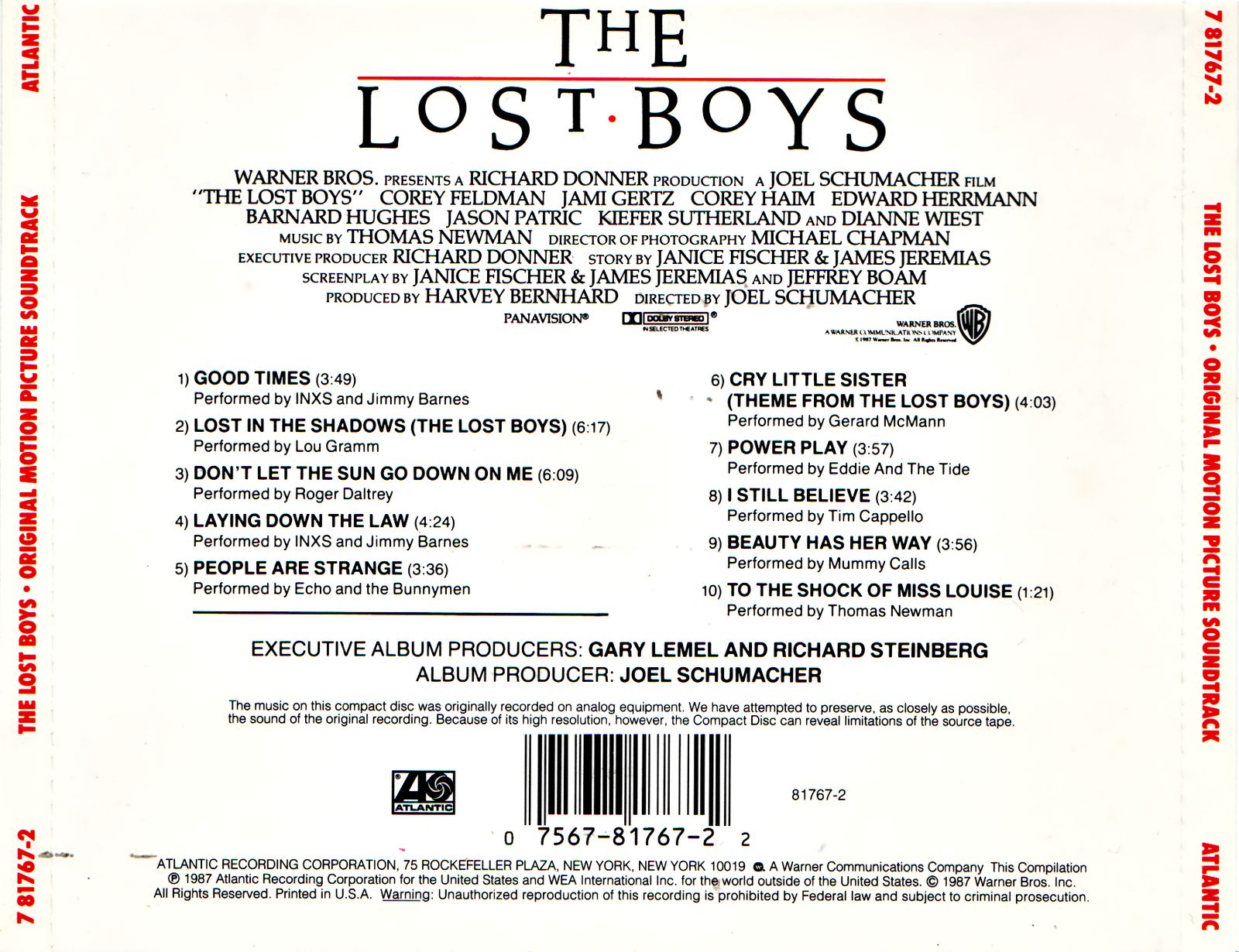 The Lost Boys: Original Motion Picture Soundtrack
