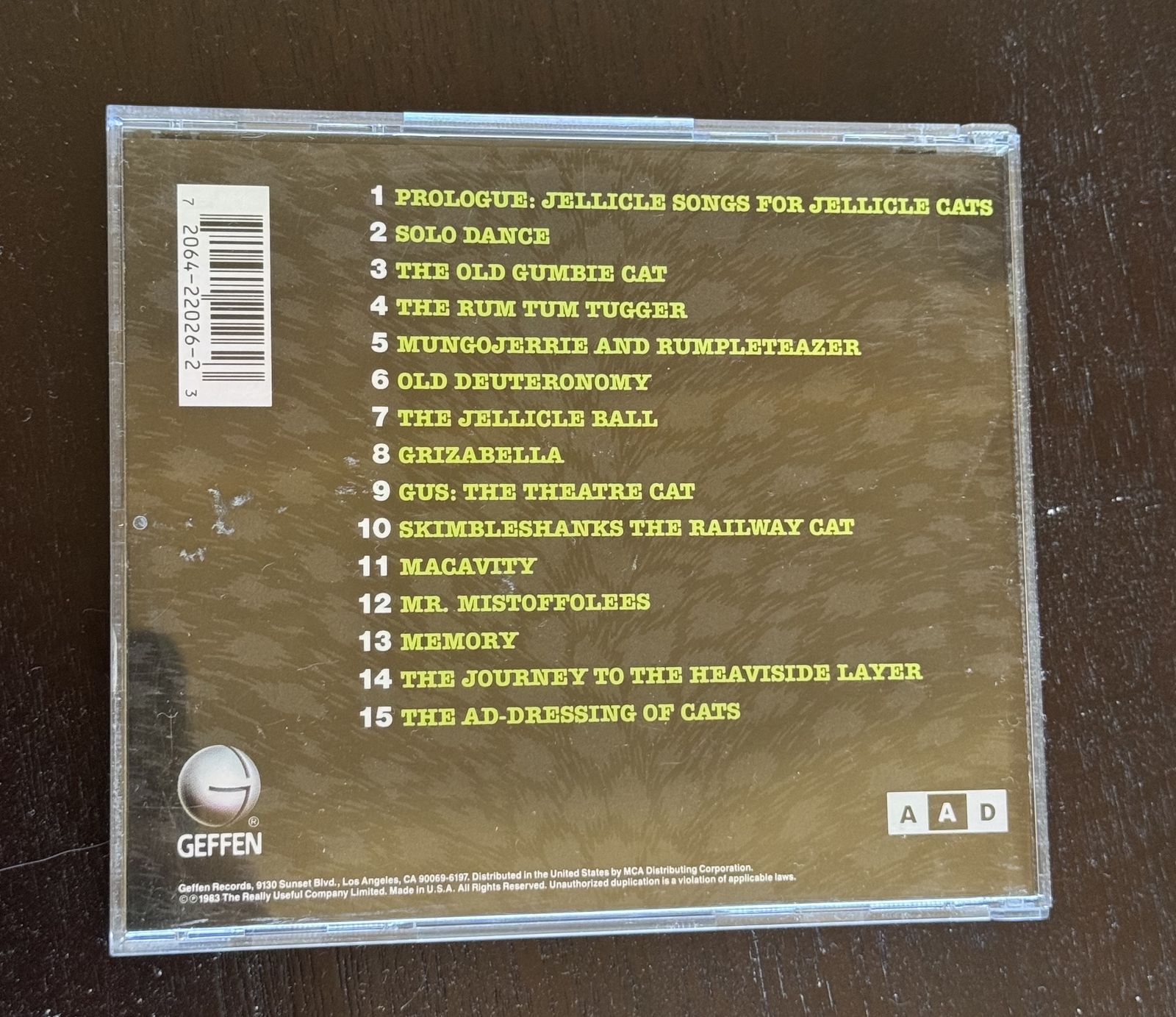 Cats: Selections From the Original Broadway Cast Recording