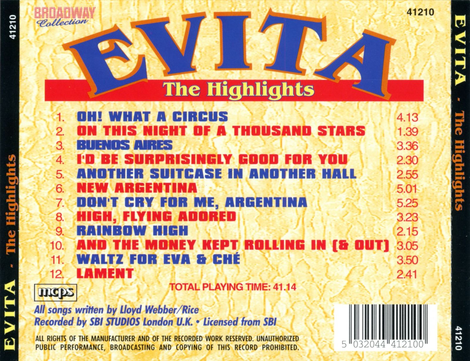 Evita: The Highlights