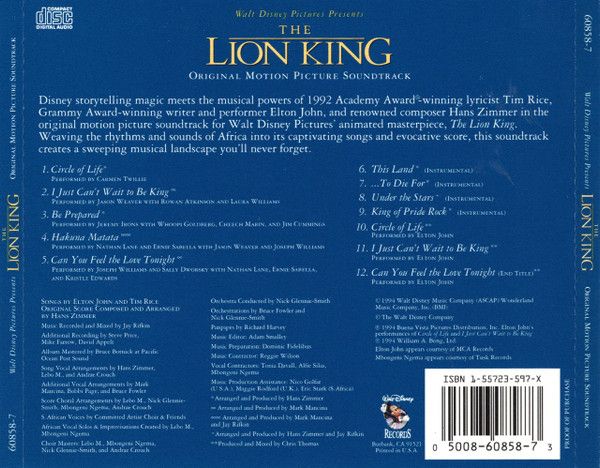 The Lion King: Original Motion Picture Soundtrack