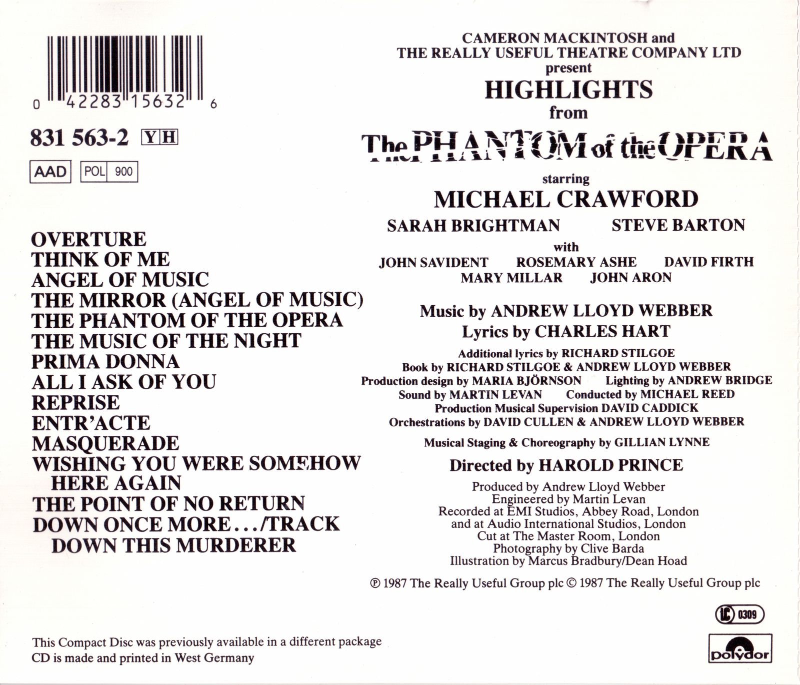Highlights from The Phantom of the Opera