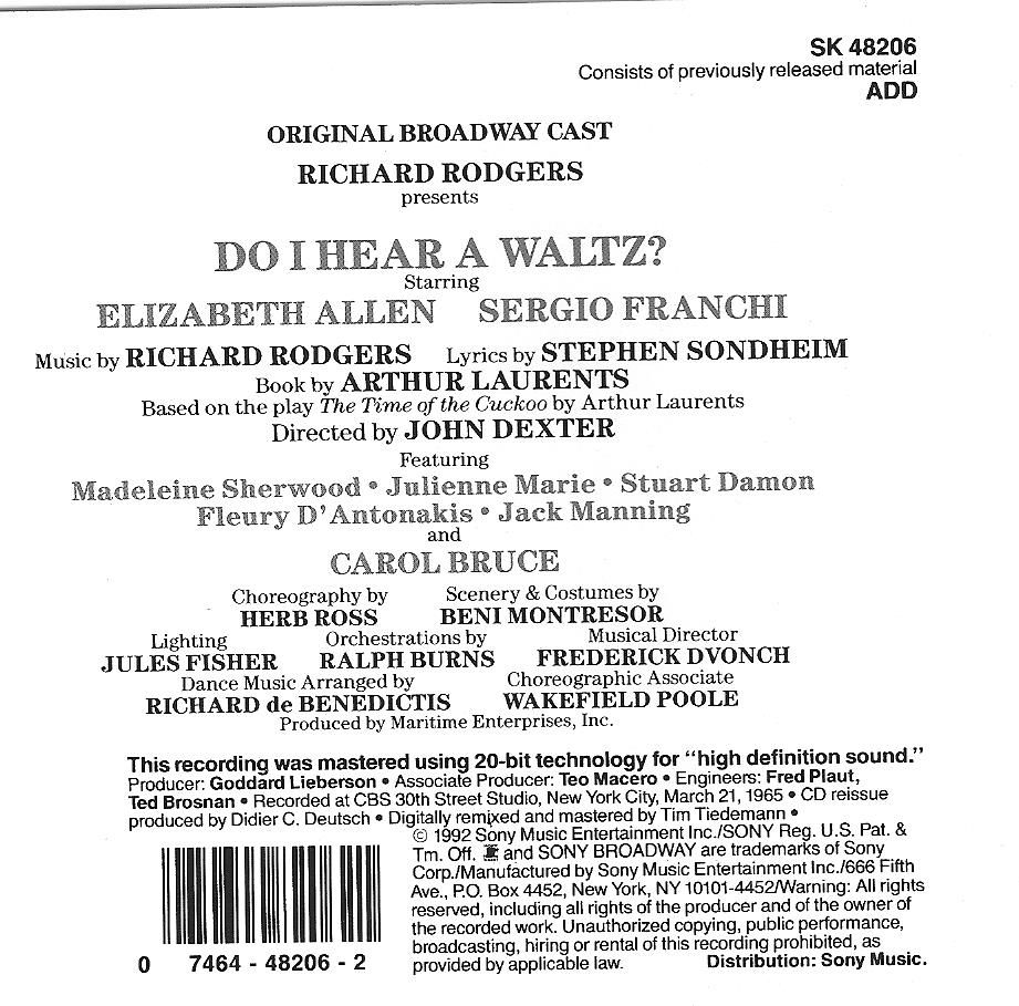 Do I Hear a Waltz?