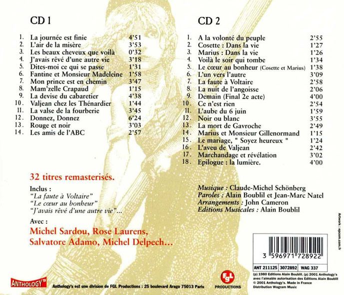 Les Misérables : L'Intégrale - Version originale 1980