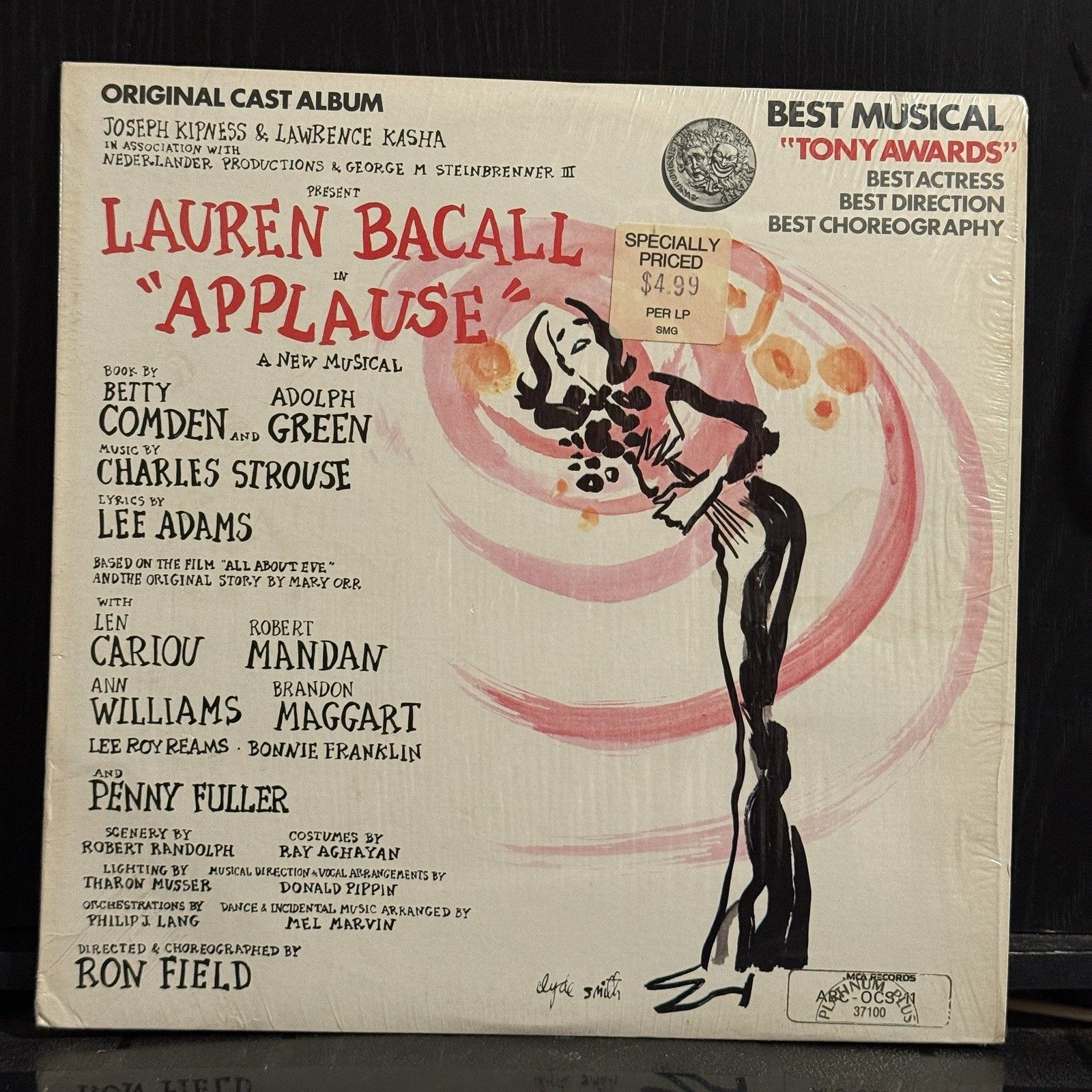 APPLAUSE Original Broadway Cast 1970 MCA 1st Press NM ~ MCA-37100 Lauren Bacall Image 1 of 4
